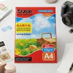 ورق لاصق لماع 20 ورقة جوجو 135 قرام مقاس A4