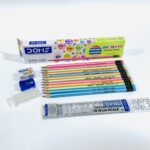 اقلام رصاص دومز داكنة مع مسطرة  HB2 WIZDOM