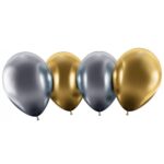 بالون مناسبة ذهبي & فضي كيس 10 بالونات