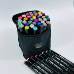 مجموعة اقلام ماركر لطلبة التصميم الداخلي والمعماري والرسامين رأسين غليظ ورقيق 36 درجة لون ماجلان