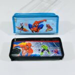 مقلمة ادوات سبايدر مان 2 جيوب بلونين