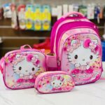 حقيبة مدرسية هيلو كيتي 3 قطع من الصف الثاني الى الرابع