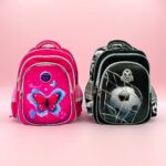 حقيبة مدرسية رسومات بدون عيون 4 جيوب ، اسفنج على الظهر