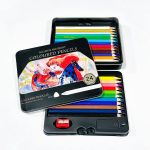 الوان جامبو داكنة 24 لون حشوة سميكة 10 مم مع براية