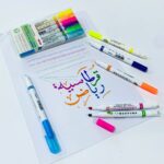 اقلام رأسين تزيين وخطاط كتابة  6 ألوان رسمات وخطاط عادي