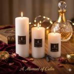 شموع بيضاء كبيرة ديكور في الحفلات والمناسبات الخاصة 3 أحجام شمع كبير