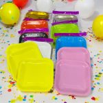 مجموعة صحون ملونة عدد 10 قطع للحفلات والمناسبات