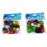 مجموعة كرات ملونة لامعه للأشغال والاعمال الفنية