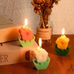 قالب سيليكون وردة لصناعة الشموع مقاس 5.5*5 سم WFHM77