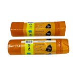 اكياس قمامة ابو ربطة مقاومة للتسرب عدد 10 كيس حجم كبير 160 لتر لون برتقالي