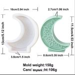 قالب سيليكون هلال مزخرف لصنع ديكورات رمضان WFHM77