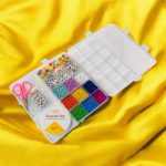 طقم صنع اكسسوارات زينة بالخرز والحروف كامل مع سلك