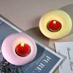 قالب على شكل شمعدان دائري لصناعة الجبس والشموع والايبوكسي WFHM77