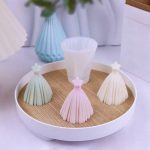 قالب سيليكون على شكل فستان زفاف لصب ديكور الشمع معطرة WFHM77