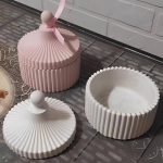 قالب علبة سكرية مخططة لصنع اشكال الجبس وديكور المنزل WFHM77