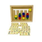 لعبة تقوية ذكاء الاطفال مطابقة الاشكال والالوان الاصلية خشب كامل