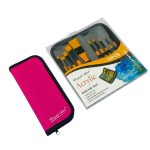 طقم فرش تلوين مع حقيبة حماية 10 أحجام جميع الزوايا