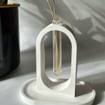 قالب سيلكون على شكل ديكور قوس + 3 أنابيب شفافة زجاجية WFHM77