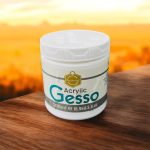 الوان اكريليك ابيض جيسو لتحضير اساس لوحات الكانفس والاسطح المسامية قبل التلوين - 500 مل