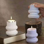 قالب سيلكون حامل شمع تصميم مخطط ديكور كلاسيكي WFHM77