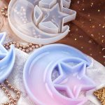 قالب سيلكون صحن نجمة وهلال ديكور رمضان قطعه واحده WFHM77