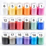 مسحوق الميكا صبغ لؤلؤي لصناعات اليدوية 18 لون WFHM77