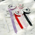 شريط تغليف وربط الهدايا والباقات دقات القلب بالذهبي وعبارة always love you  نسترو ساتان