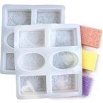 قالب صابون سيلكون مع زخرفة 6 فجوات لصنع الصابون والمنظفات MA93