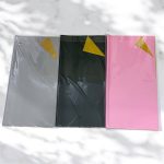 دستة غلافات هدايا وجهين للباقات والبوكسات وجه ذهبي و وجه ملون 3 الوان