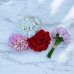 مجموعة باقة ورد صناعي مشكل 14 وردة للهدايا والمناسبات 3 الوان