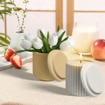 قالب سيلكون علي شكل برميل مخططة وبدون خطوط WFHM77