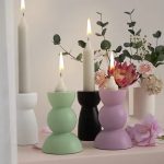 قالب شمع هندسي نصف دائرة حامل لشمع لصنع ديكور المنزل WFHM77