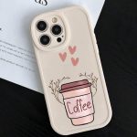 كفر هاتف ايفون واقي 360 درجة مقاوم للصدمات بنمط كوب قهوة WFHM77