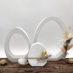 3 قطع قالب شكل بيضاوي لصب الجبس والرايزن WFHM77