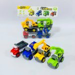 مجموعة العاب سيارات 4 شاحنات للأطفال ،طانطا وعجانة و2 رافعة