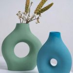 قالب سيلكون مزهرية مع أداة مشبك لديكور المنزل WFHM77