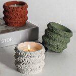 قالب سيلكون علبة بشكل حجري مبخرة، لصب الشمع المعطر،أصيص نباتات WFHM77