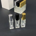 دستة 12 عبوة زجاجية فاخرة تقسيم العطور 5 مل ، 3 ألوان فضي / ذهبي / أسود
