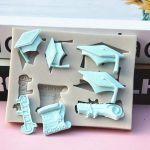 قالب سيلكون تخرج قبعة و ربطة لشمع والشكلاطة WFHM77