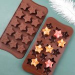 قالب سيلكون نجمة خماسية مكونة من 15 تجويف متعدد الاستخدامات WFHM77