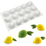 قالب سيلكون بشكل ليمون لصنع الآيس كريم والموس كيك وترافل والهلام WFHM77