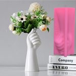 قالب سيلكون بشكل يد لعمل ديكور الفازا قالب جبس ،اصيص زهور،حامل اقلام وفرش WFHM77