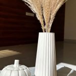 قالب سيلكون مزهرية كبير مخطط طويل WFHM77