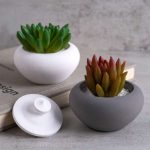 قالب سيلكون بشكل إناء مع الغطاء لصب الجبس WFHM77