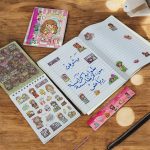 دفتر ملصقات تزيين الكراسة الترند شفافة وغير الشفافة ، مع اوراق مفكرة للكتابة