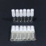 دستة عبوات تقسيم العطور زجاجية 6 قطع ، 3 مل ، لون أبيض مناسبة لاصحاب المشاريع والمناسبات