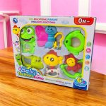 طقم هدية مواليد شكشاكة و قرقادة للأطفال المواليد ، 6 قطع جميلة