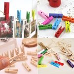 مجموعة مساكات خشبية للأشغال اليدوية والحرفية وديكور المناسبات 20 قطعه - ملونة وخشبية