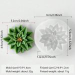 قالب سيلكون زهرة التوت الهولي لصنع الشمع معطرة ديكرات منزل WFHM77