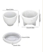 ⁦3 قطع قالب سيلكون حامل شمع بنقش نجمة ⭐️ WFHM77⁩ - الصورة ⁦4⁩